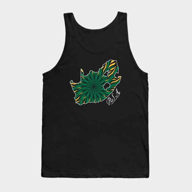 Green and Gold South Africa Tank Top by Hip Scarves and Bangles